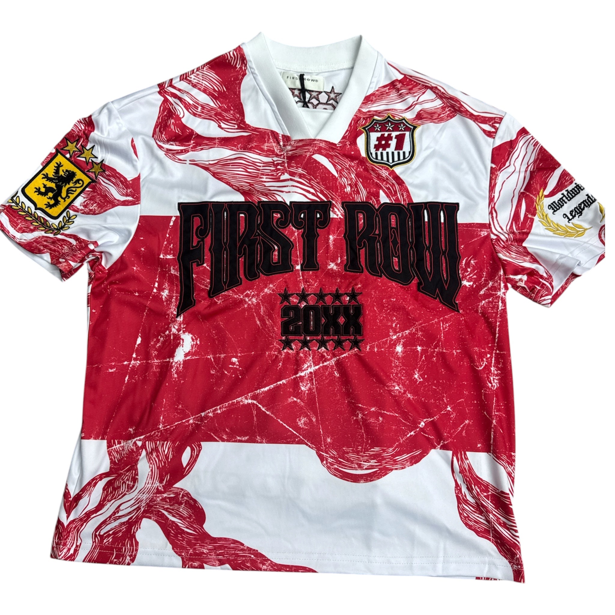 First Row jersey WHT/RED